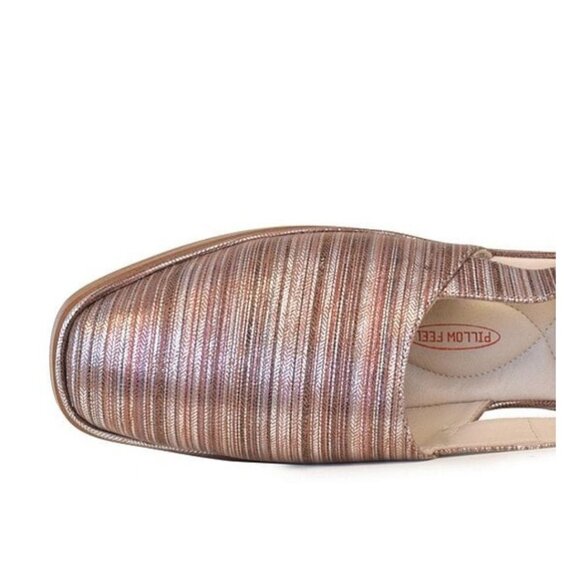 Amalfi Gelso Leather Sling Flats nwot size 6.5 - Picture 4 of 13